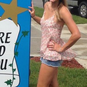 PacSun medium floral tank top